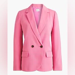 J. Crew Factory Drapey twill double-breasted blazer - NWT - Size 16 - mauve pink